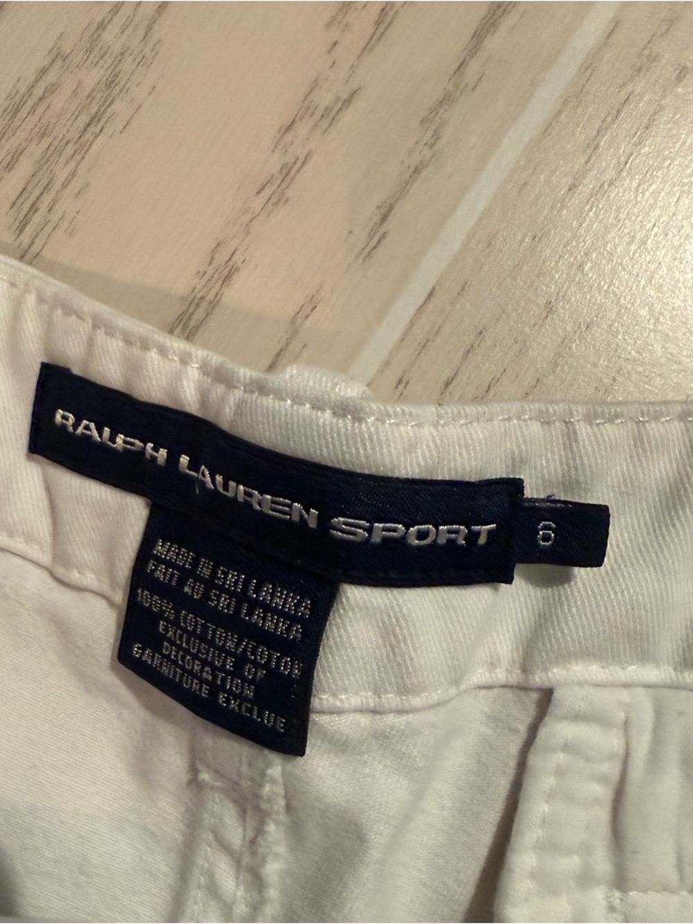 Ralph Lauren Sport White Chino Shorts Size 6 Preppy Cotton Summer Casual - Picture 6 of 9